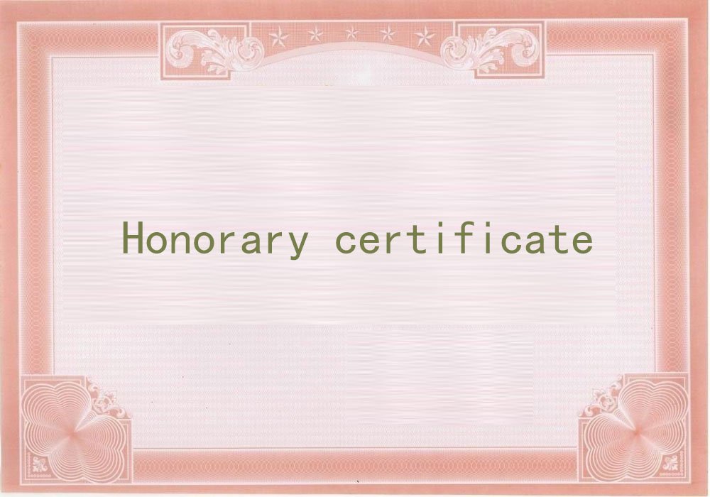 Certificate of Honor 8