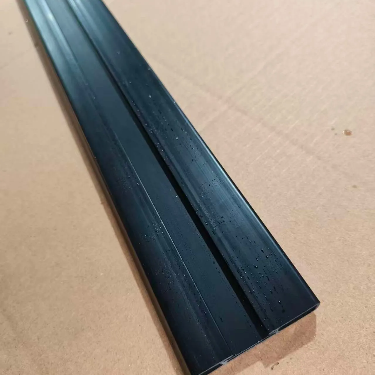 black pvc extrusion profile, black plastic special shaped profile