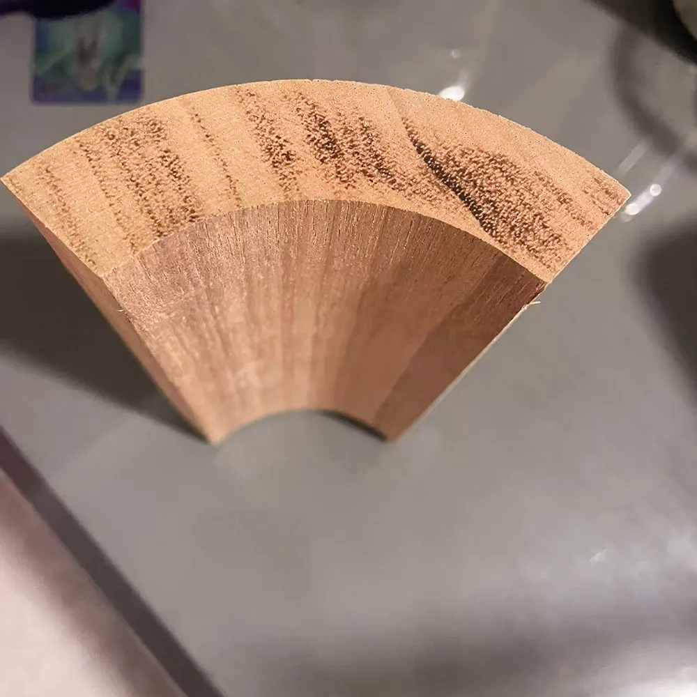 Curved Wood Grain WPC Wood Plastic Compo